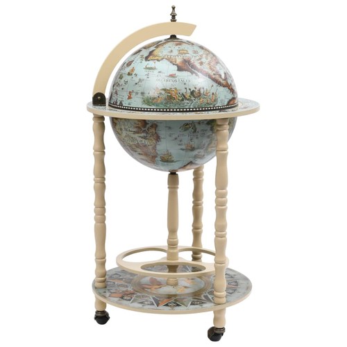 Eucalyptus wood globe bar - wood, wine