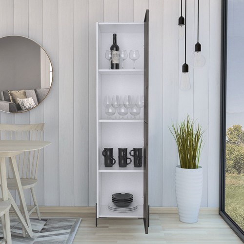 Dallas tall white storage - white,
