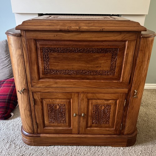 Vintage hand carved hardwood - hand,