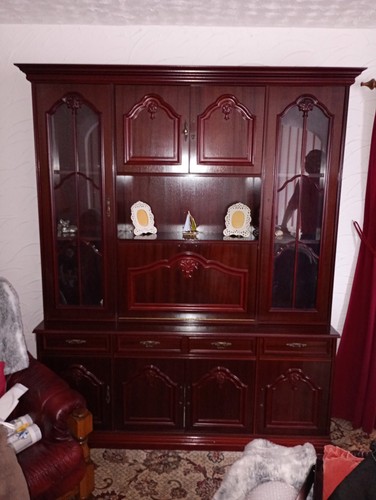 Brown wood glass display - brown, &
