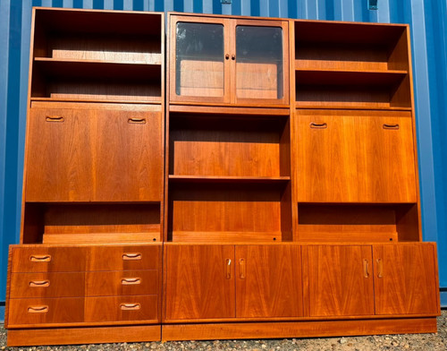 Plan fresco teak wall - wall, units