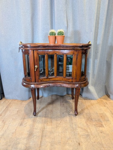 Vintage mahogany glass display - mahogany,