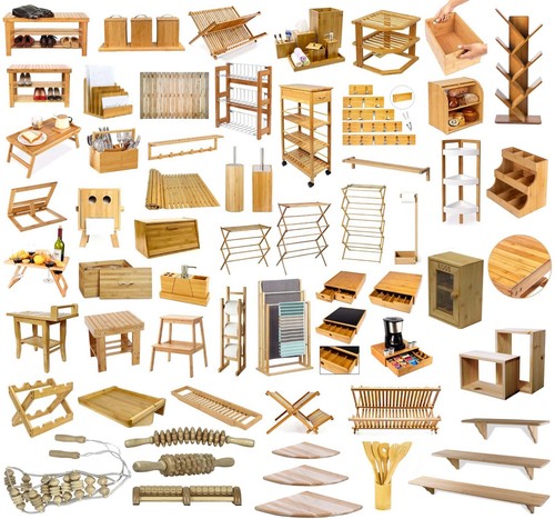 Bamboo wooden kitchen - kitchen, storage