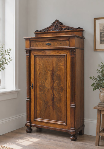 Antique flame mahogany side - mahogany,